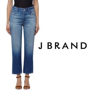 J Brand Wynne High-Rise Cropped Straight Jeans - Mimic - Size 29